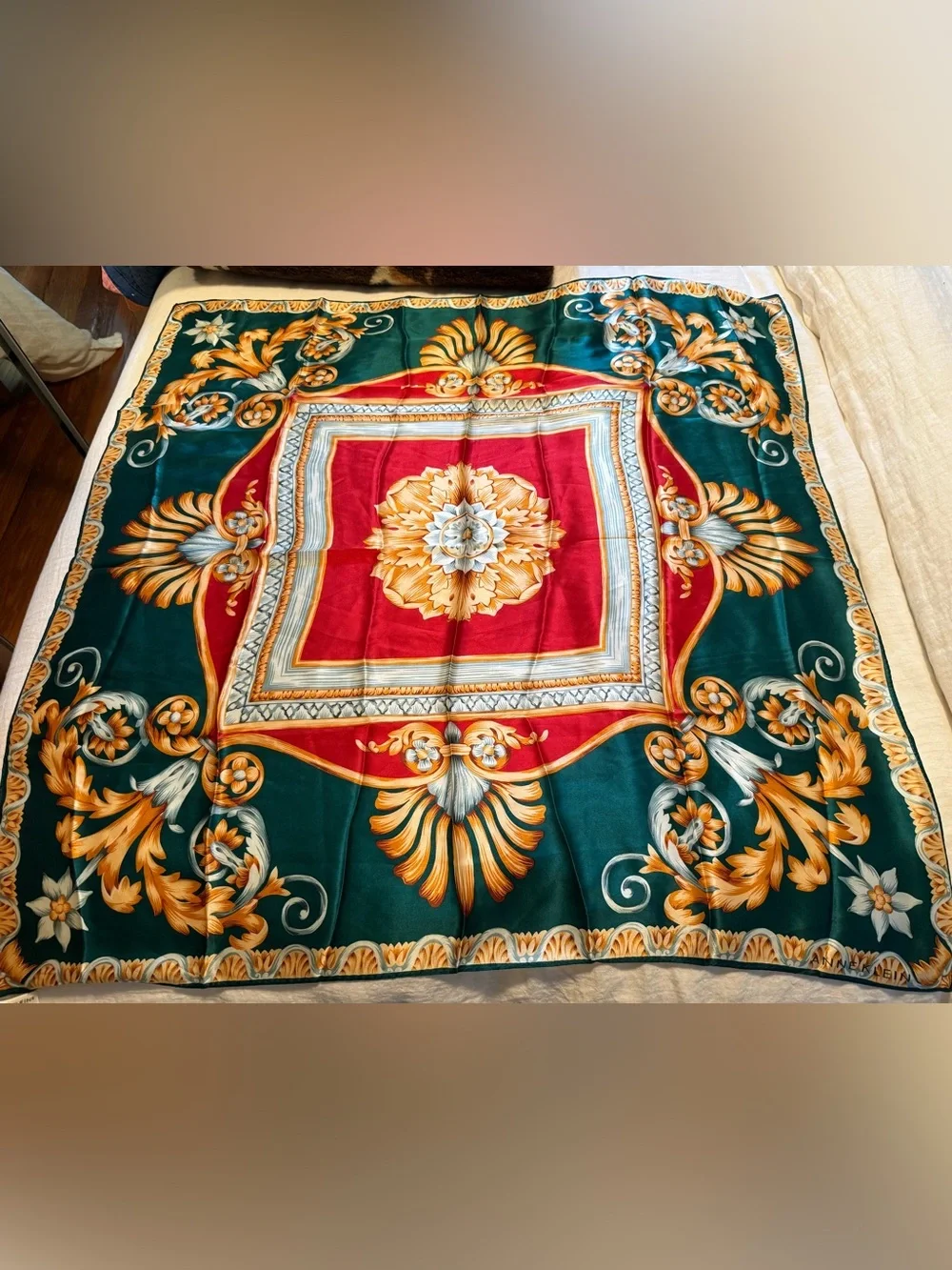 Anne Klein Collection XIIX Vintage 100% Silk Scarf